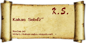 Kakas Sebő névjegykártya